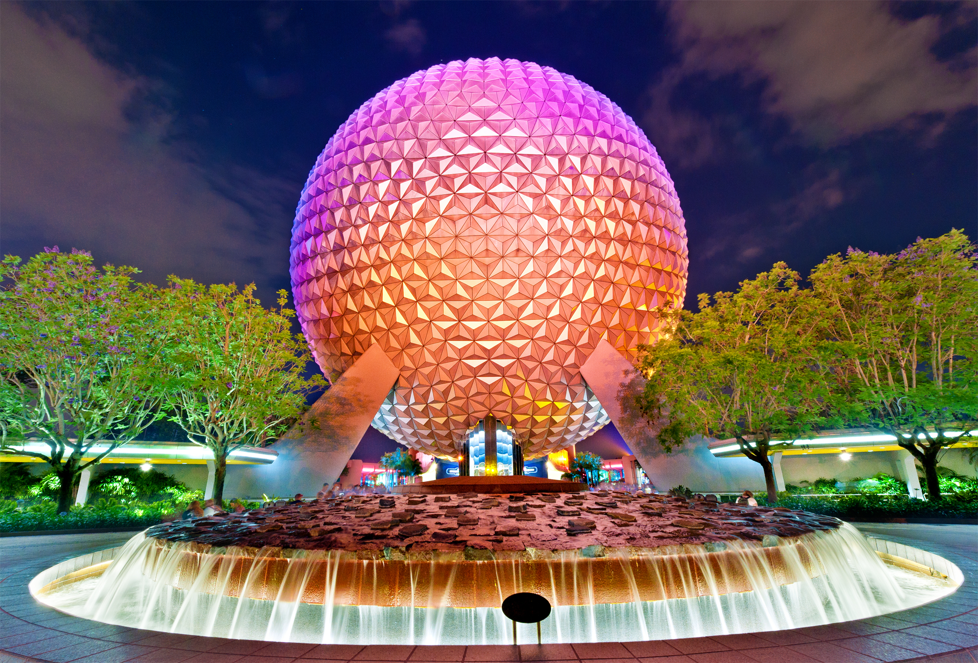 Another Spaceship Earth Night Photo - Disney Tourist Blog