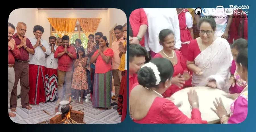 රජයේ වන්දි යටතේ යළි ඉදිකෙරුණු නව නිවසක ජනපති අලුත් අවුරුදු සමරයි